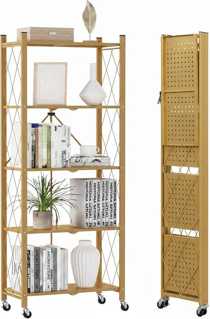 DEANIC 5-Shelf Folding Bookcase by ShowNow