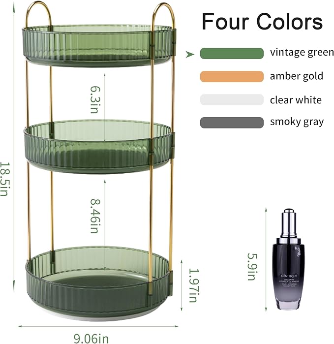 YCIA&DONE 360 Rotating Makeup Organizer and Storage - Image 3