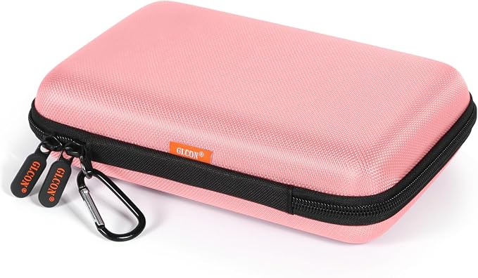 Large Hard Shell Carrying Case for External Hard Drive, Power Bank, Heart by GLCON