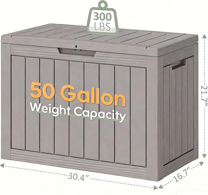 Outdoor Storage Box, Resin Deck Boxes Indoor and outdoor, Waterproof Storage - Image 5