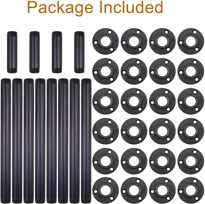 MUZIK 3-Tier Industrial Pipe Table Legs, Heavy Duty - Image 4