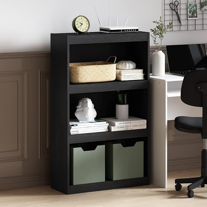 Furinno Jaya Enhanced Home Bookcase 3-Tier Adjustable Bookshelf - Image 2