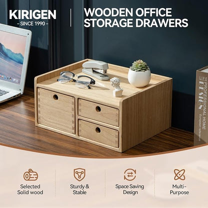 KIRIGEN Desk Organizer with 3 Drawers - Image 7
