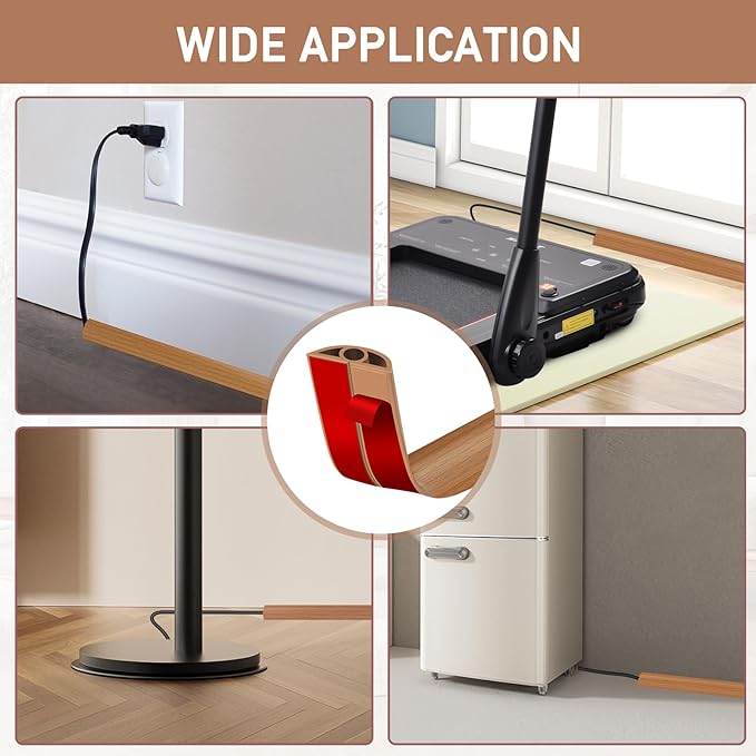 Floor Cord Cover Self Adhesive Cord Hider Floor Extension Cord Covers - Image 6