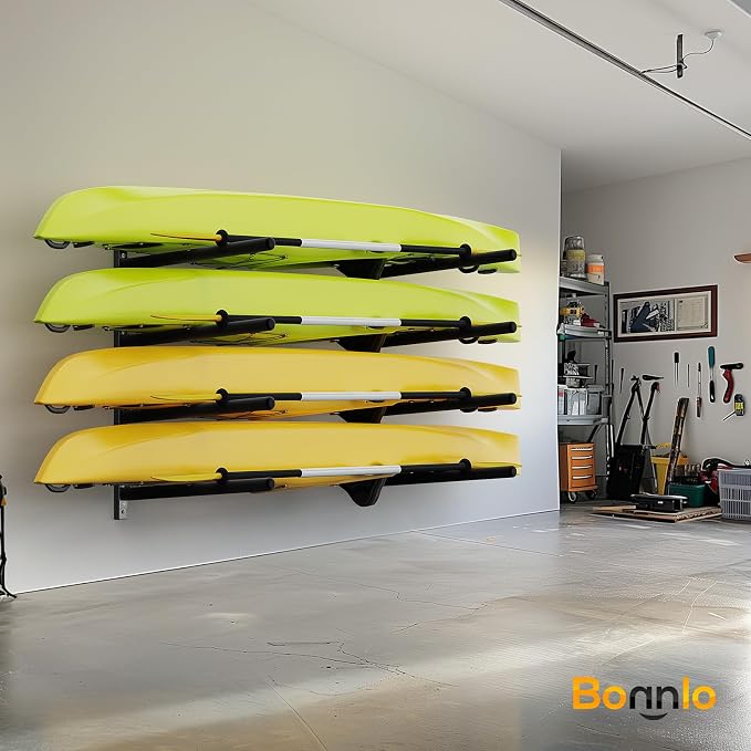 Bonnlo Kayak Storage Rack, Adjustable Heavy Duty Kayak Rack - Image 2