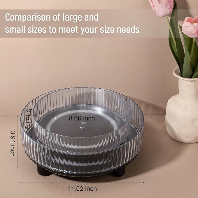 Anyoifax 360 Rotating Makeup Organizer Perfume Tray Skincare Holder Spinning - Image 5