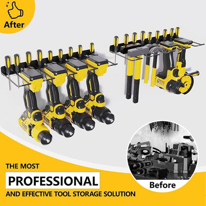 2 Pack Drill Holder, Power Tool Organizer Wall Mount, Heavy Duty Garage Storage - Image 4