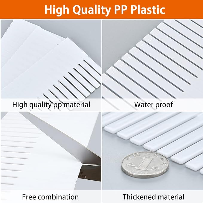 40Pcs Drawer Dividers, 14.96" x 2.76", DIY Plastic Drawer Separators, Large - Image 6