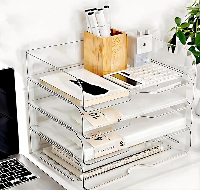 DCA 4 Tier Large Capacity Desk Organizer, Home & School Use | Easy Assemble | - Image 4