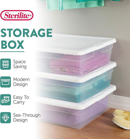 Sterilite 40 Pack Storage Box, 28 Quart Stackable Tote - Image 3