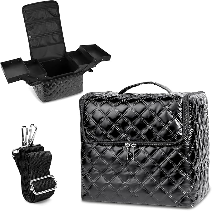 Deciniee Travel Makeup Bag, 4 Trays Large Cosmetic Bag by DECINIEE+BEAUTY+CO.%2CLTD
