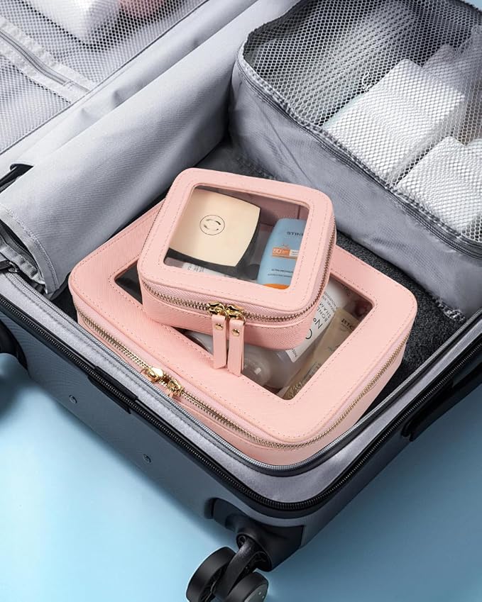 Travel Clear Makeup Bag Set, TSA Approved Cosmetic Bag Case - Image 7