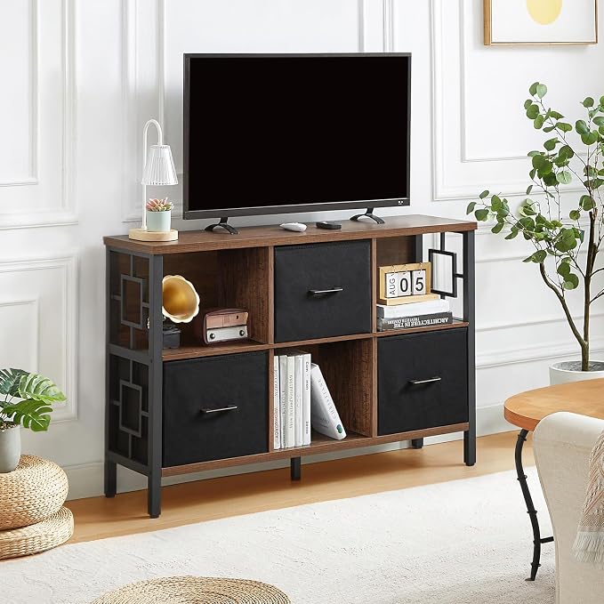 HOMISSUE 6 Cube Storage Organizer Shelf, Rustic Short Bookshelf - Image 7
