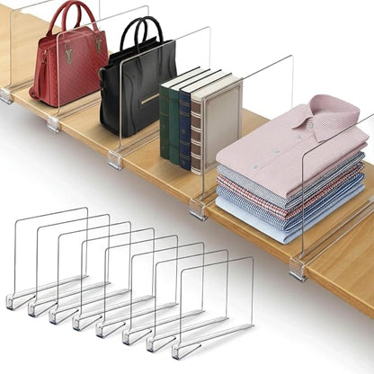 HIGH & SKY 8 Pack Acrylic Shelf Dividers by Unknown