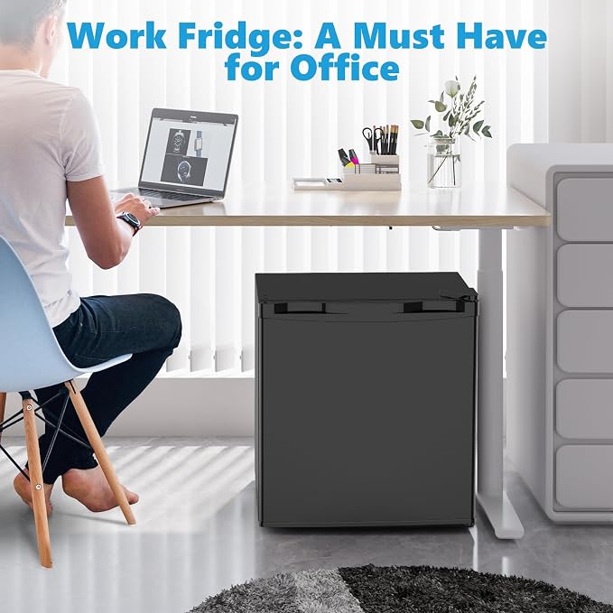 1.6 Cu.ft Mini Fridge with Freezer, Compact Refrigerator, Single Reversible Door - Image 3