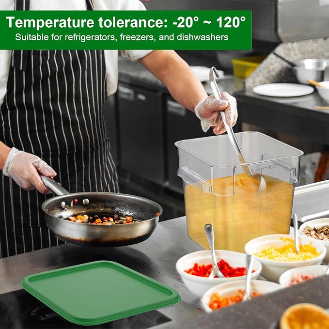 FoldTier 2 Pieces Square Food Storage Containers Polycarbonate Clear Food - Image 5