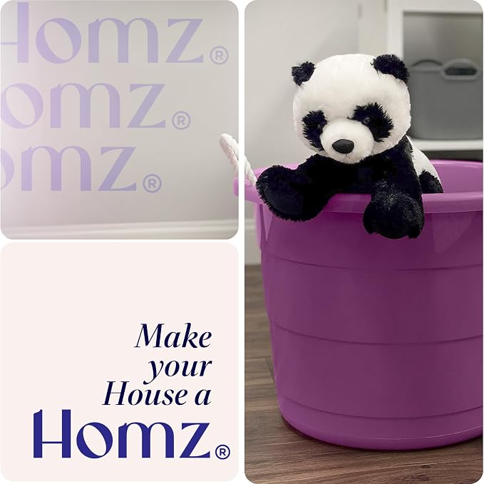HOMZ 2-Pack Utility Tub, Large Plastic Storage Bucket - Image 8