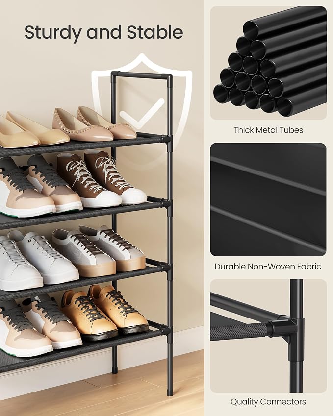 SONGMICS 4-Tier Shoe Rack, Shoe Storage - Image 4