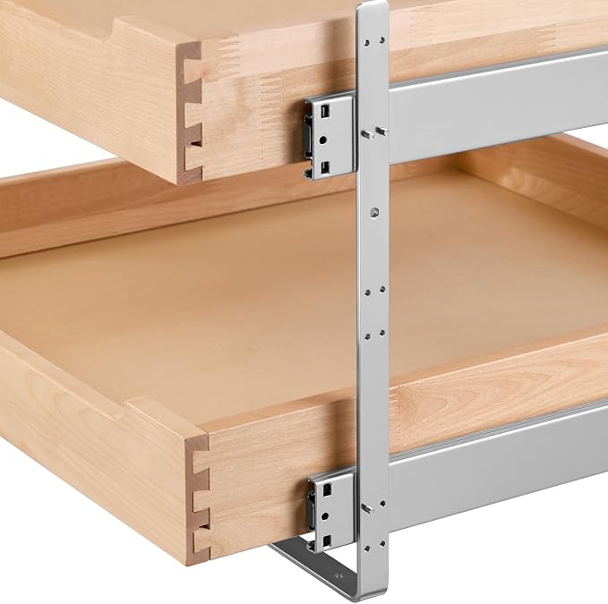VEVOR 2 Tier Pull Out Cabinet Organizer, Soft Close Slide out Shelf, Heavy-Duty - Image 11