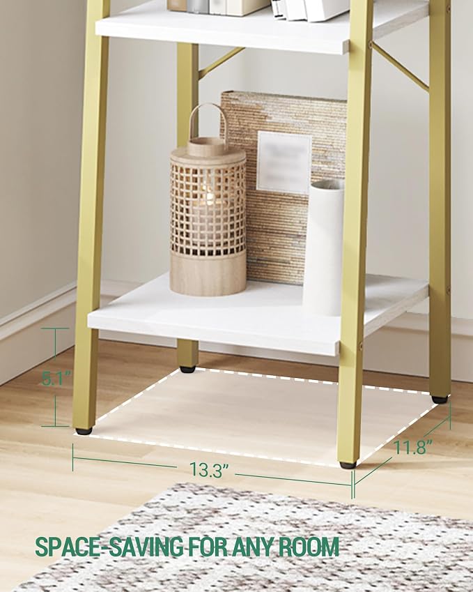 Hzuaneri Ladder Shelf, Freestanding Corner Storage Shelf | Bookcase - Image 5