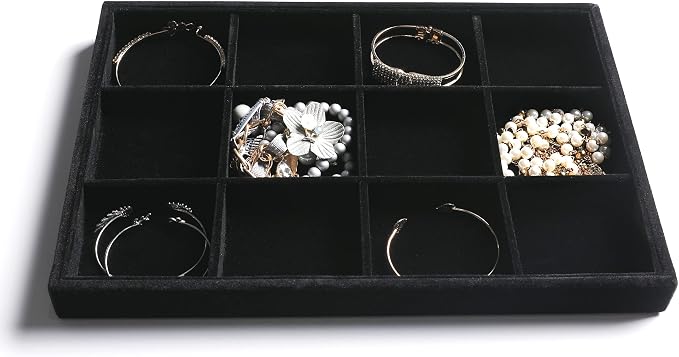 Frebeauty Stackable Velvet Jewelry Organizer Trays - Image 4