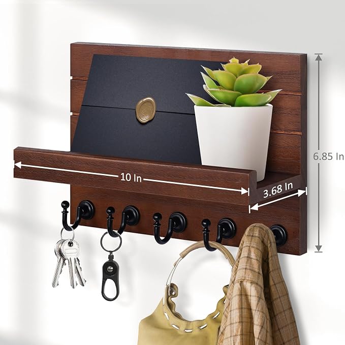 HONJIN Mail and Key Holder for Wall: Easy Installation Modern Mail Holder Wall - Image 6