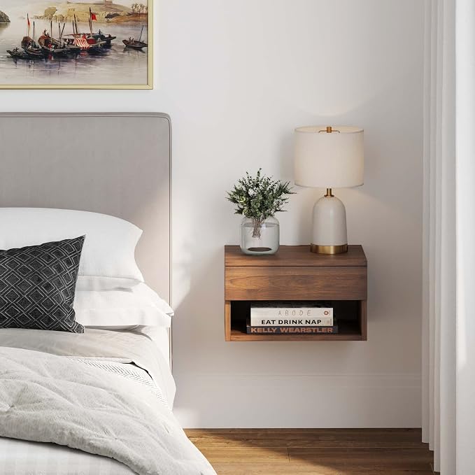 Nathan James Jackson Wall Mounted Floating Bedroom Nightstand - Image 3