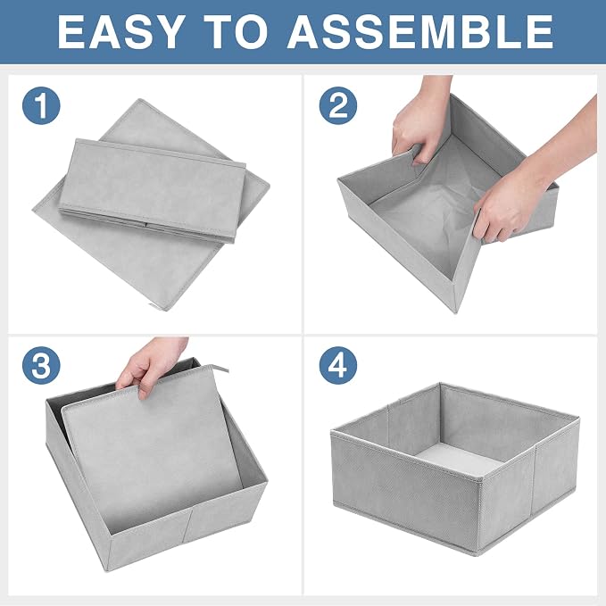 Criusia Drawer Organizer for Clothing, 12 Pack Sock Underwear Drawer Organizer - Image 7