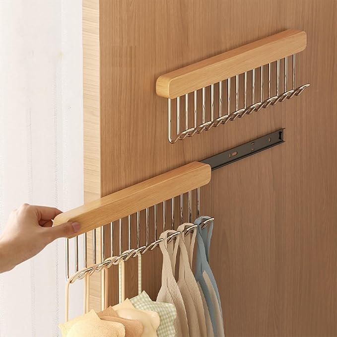 12 inch valet rods for closets, pull-out wardrobe pole for hanging clothes by QHLhomestead