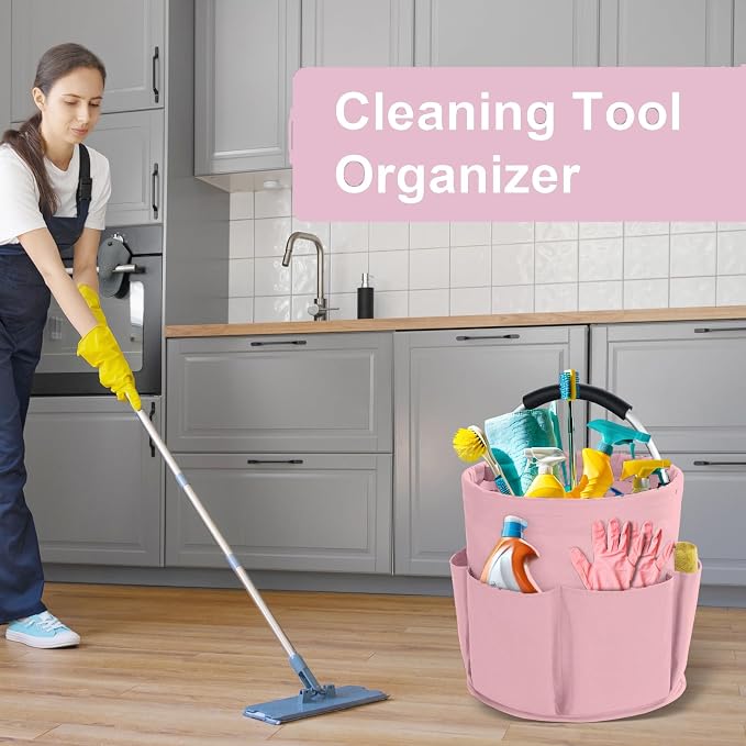Cleaning Caddy with Handle, Cleaning Products Organiser, 17L Foldable Storage - Image 4