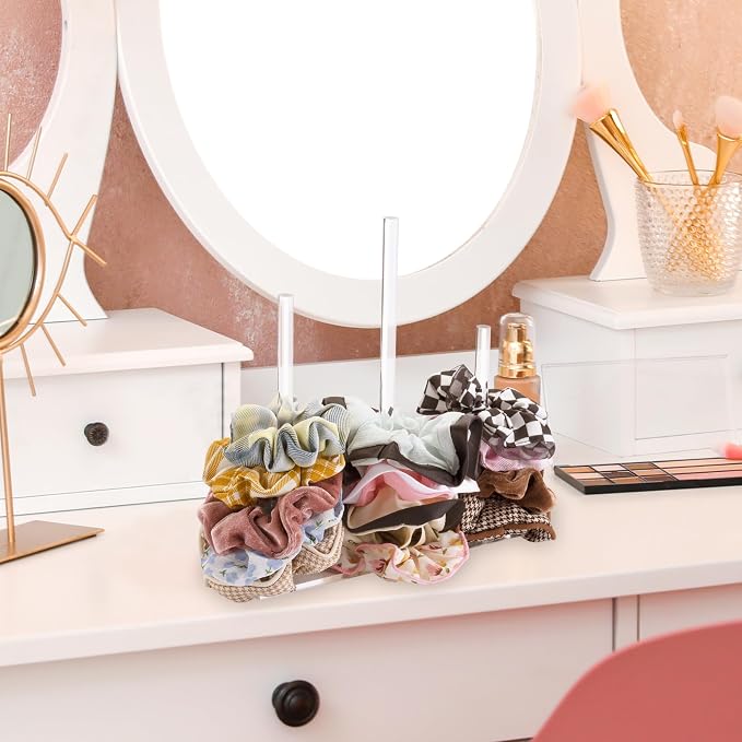 SMUK 2Packs 3-Tiers Acrylic Scrunchie Holder Stand - Image 5