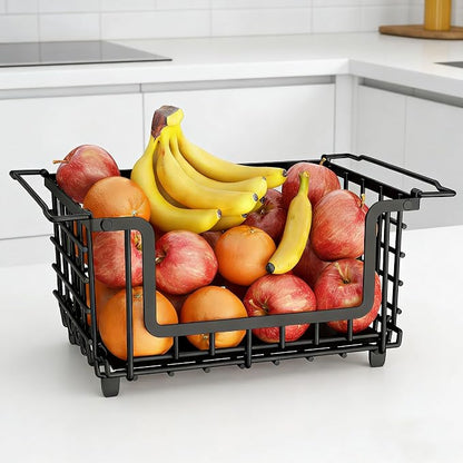 1 Pack Stackable Metal Wire Vegetable Fruit Basket - Image 9