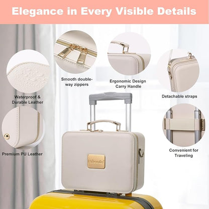 Mocado Travel Makeup Bag with LED Lighted Mirror, Makeup Case with 3 Color - Image 3