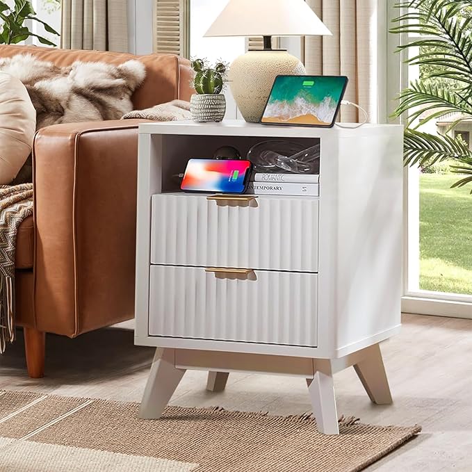 Fluted Nightstand by Expandyourspacewithendlesspossibilities
