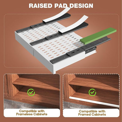 2 Pack Pull Out Cabinet Organizer Expandable Width and Depth, Slide Out Drawers - Image 2
