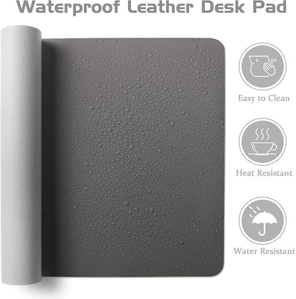 Aothia Leather Desk Pad Protector, Office Mat, Large Mouse Pad, Laptop Desk Pad - Image 2