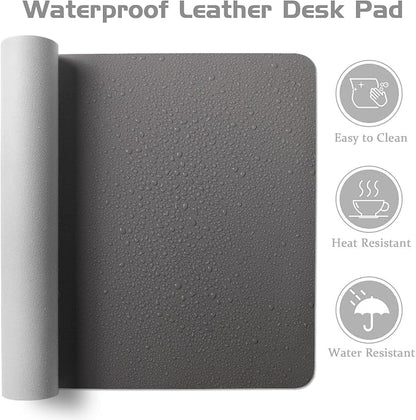 Aothia Leather Desk Pad Protector, Office Desk Mat, Large Mouse Pad, Laptop - Image 4
