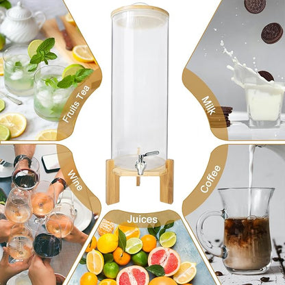 Beverage Dispenser, 3.5 Gallon Glass Drink Dispenser - Image 6
