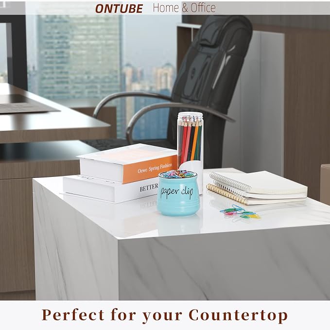 ONTUBE Farmhouse Paper Clip Holders, Ceramic Binder Clip Dispenser Organizer - Image 5