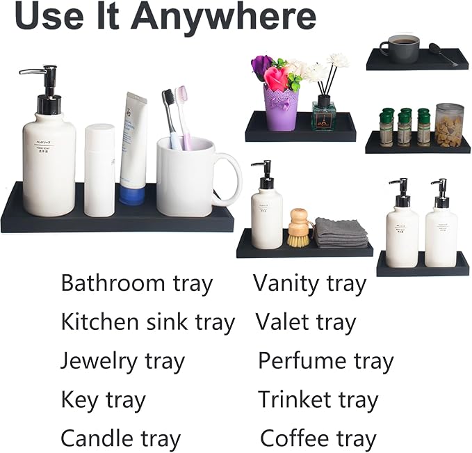 DNC 7.9" Small Silicone Bathroom Counter Tray, Vanity Tray, Kitchen Sink Soap - Image 7