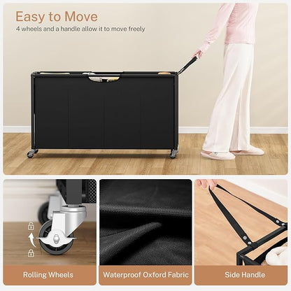 Laundry Sorter, Rolling Laundry Hamper - Image 4