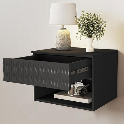 Vibe & Dine Floating Nightstand Set of 2, Wall Mounted Night Stand - Image 8