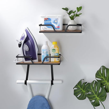 Ironing Board Holder Wall Mounted, 2-Layer Sturdy Iron and Ironing Board Hanger - Image 2