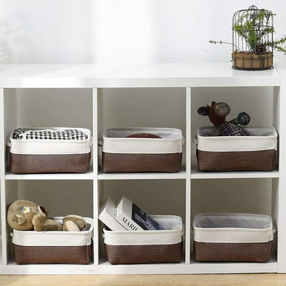 Small Storage Baskets for Shelves, Fabric Storage Baskets for Closet, - Image 8