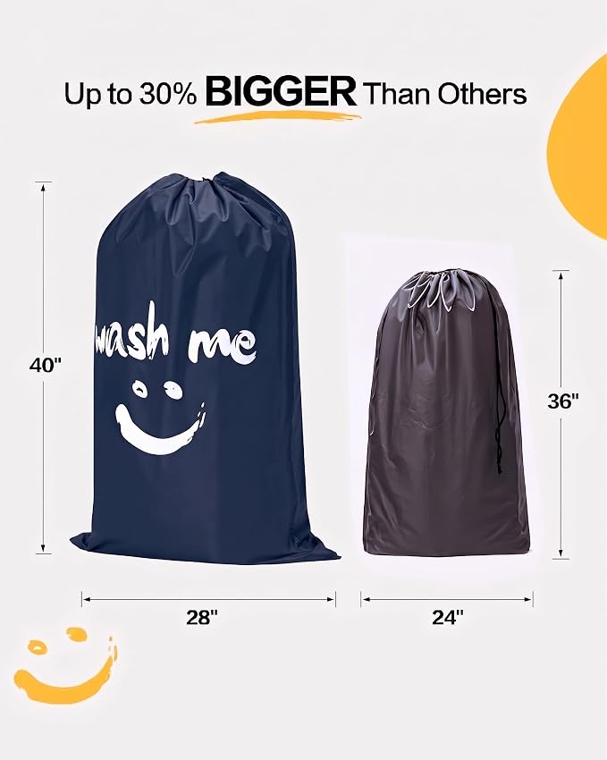 HOMEST 2 Pack XL Wash Me Travel Laundry Bag - Image 3