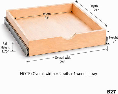 COUVER Birch Wood Pull-Out Cabinet Organizer - Image 3