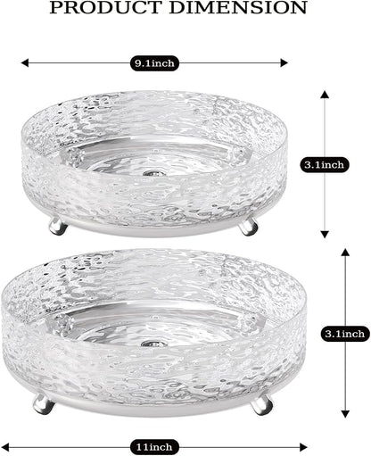 2 Pcs Lazy Susan Organizer, 9in &11in Elegant Lazy Susan Turntable Organizer - Image 7