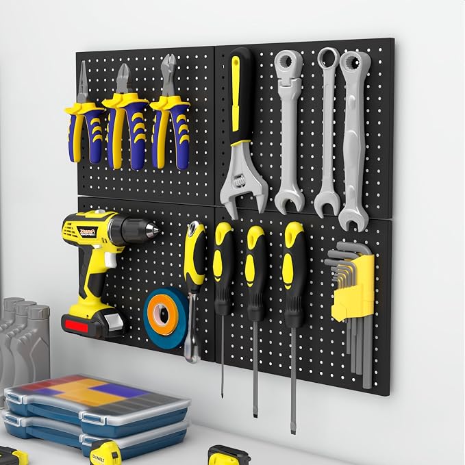 Peg Board, 4 Pack Metal Pegboard Panels - Image 2