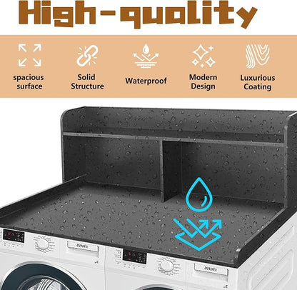 Royxen 2-Tier Washer Dryer Countertop, 19.5"H Wood Washer and Dryer Topper - Image 4