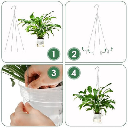 10 Pack 24 Inches Strong Wire Plant Hangers - Image 3
